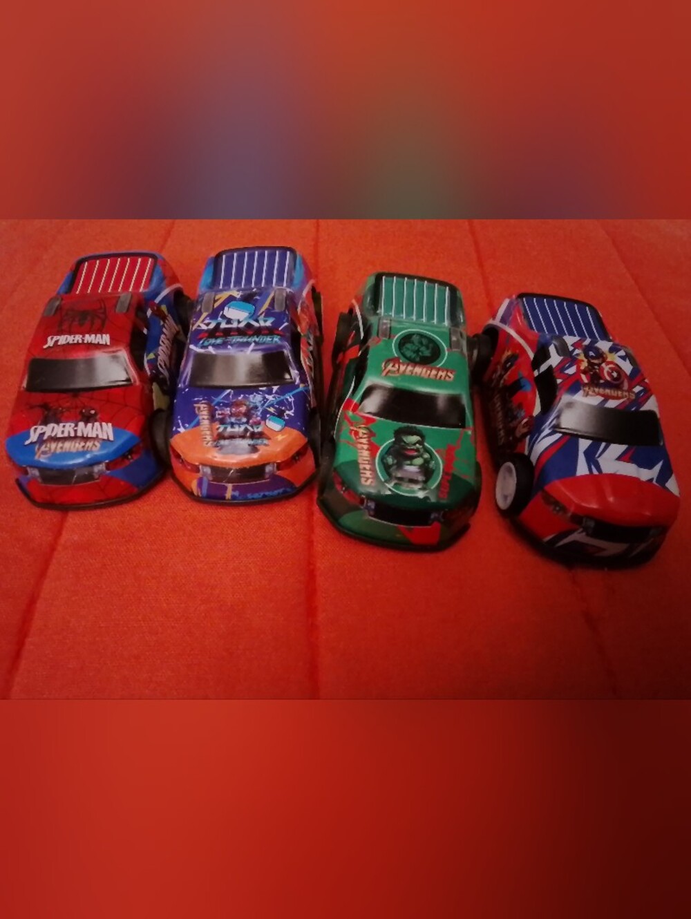 Marvel Avengers & Spider-Man Push And Go toy cars Set Of 4